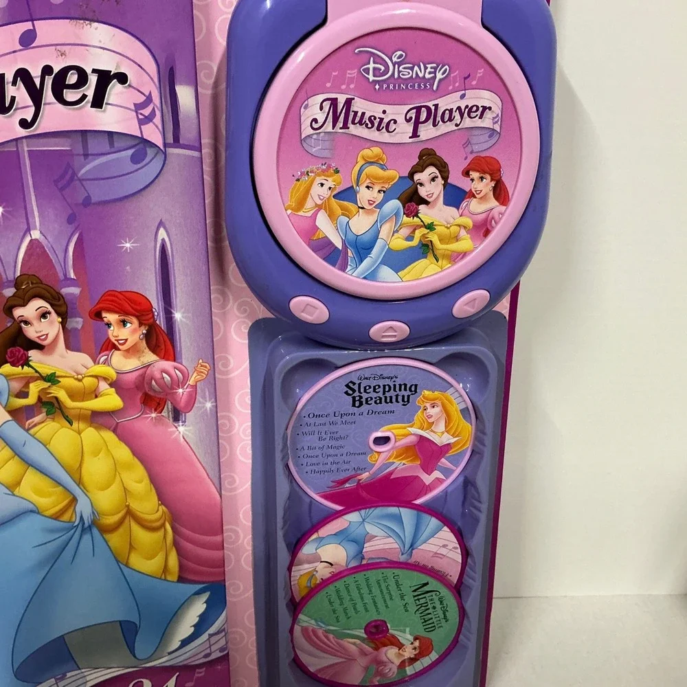 Disney Vintage Music Player Storybook 24 Songs 4 Discs 2004 Princess Stories OS